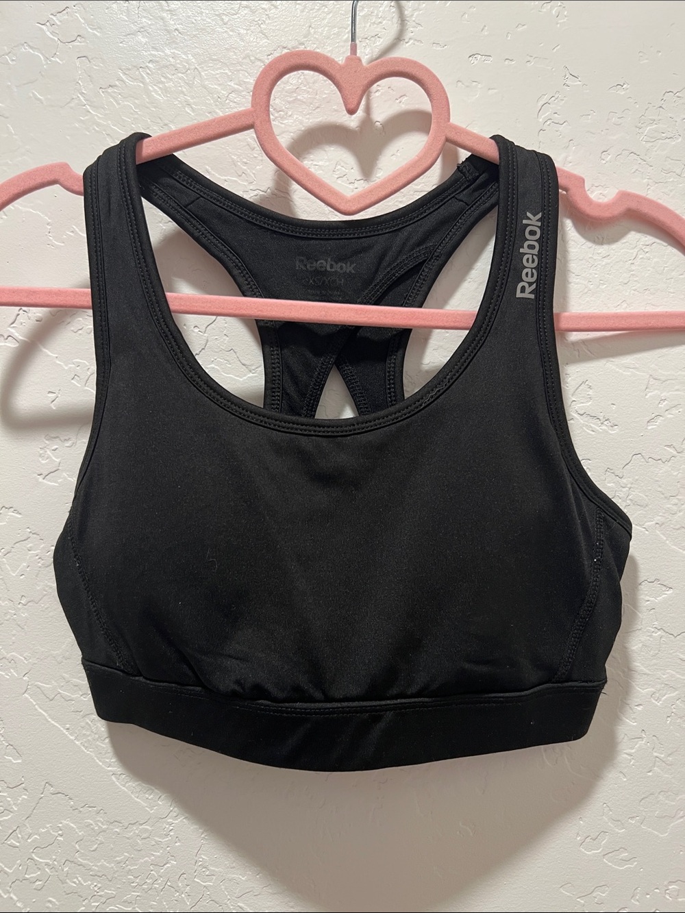 Reebok Black Racerback Medium-Impact Sports Bra